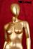 Goldene Schaufensterpuppe ohne Gesicht