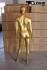 Goldene Schaufensterpuppe ohne Gesicht
