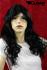 Graceful, black wig with side bang