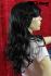 Graceful, black wig with side bang