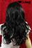 Graceful, black wig with side bang