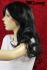 Graceful, black wig with side bang