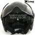 Jet Helmet, Motorcycle Helmet, Sunvisor - Dull Black, Size XXL