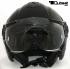 Jet Helmet, Motorcycle Helmet, Sunvisor - Dull Black, Size XXL