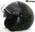 Jet Helmet, Motorcycle Helmet, Sunvisor - Dull Black, Size XXL