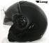 Jet Helmet, Motorcycle Helmet, Sunvisor - Dull Black, Size XXL