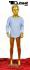 Kinder Schaufensterpuppe gold Schaufensterfigur Mannequin Kind Junge modelliertes Haar