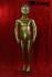 Kinder Schaufensterpuppe gold Schaufensterfigur Mannequin Kind modelliertes Gesicht und Haar