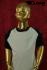 Kinder Schaufensterpuppe gold Schaufensterfigur Mannequin Kind modelliertes Gesicht und Haar