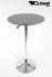 London Bistro Table silver, Round Glass Board, PVC-coated, height-adjustable-