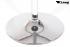 London Bistro Table silver, Round Glass Board, PVC-coated, height-adjustable-