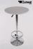 London Bistro-Table White, Round Board, PVC-coated, height-adjustable Footrest-