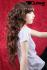 Long curly red wig