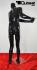 Mnnliche Schaufensterfigur Golf Sport Schaufensterpuppe schwarz glnzend Mannequin