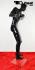 Mnnliche Schaufensterfigur Golf Sport Schaufensterpuppe schwarz glnzend Mannequin