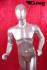 Mnnliche Schaufensterfigur Schaufensterpuppe in silber Jogger Sportler gesichtslos ohne Gesicht Mannequin