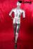 Mnnliche Schaufensterfigur Schaufensterpuppe in silber Jogger Sportler gesichtslos ohne Gesicht Mannequin