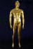 Mnnliche Schaufensterpuppe gold