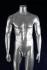 mnnliche Schaufensterpuppe, headless, silber