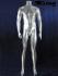 mnnliche Schaufensterpuppe in weichem glnzenden Silber, headless