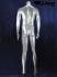 mnnliche Schaufensterpuppe in weichem glnzenden Silber, headless