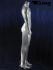 mnnliche Schaufensterpuppe in weichem glnzenden Silber, headless