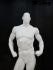 Mnnliche Schaufensterpuppe in wei glnzend, Bodybuilder