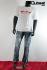 mnnliche Schaufensterpuppe, schwarz headless