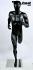 Mnnliche Schaufensterpuppe, Sportlich, faceless, schwarz matt