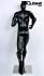 Mnnliche Schaufensterpuppe, Sportlich, faceless, schwarz matt