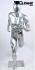 Mnnliche Schaufensterpuppe, Sportlich, faceless, silber
