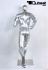 Mnnliche Schaufensterpuppe, Sportlich, faceless, silber