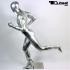 Mnnliche Schaufensterpuppe, Sportlich, faceless, silber