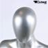 Mnnliche Schaufensterpuppe, Sportlich, faceless, silber