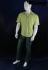 Male mannequin, faceless, white shining