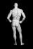 Male mannequin, faceless, white