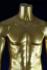 Male mannequin, headless, gold
