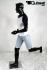 Male mannequin, sporty, shining black