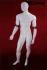 Male Mannequin with moveable Arms, white shining