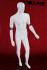 Male Mannequin with moveable Arms, white-shining