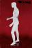 Male Mannequin with moveable Arms, white-shining