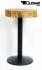 Massivholztisch, 10cm Naturholzplatte, Massivholzplatte Echtholztisch, Baumkante  40-50 cm, gelt, Hhe 115 cm Made in Germany Unikat