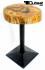Massivholztisch, 10cm Naturholzplatte, Massivholzplatte Echtholztisch, Baumkante  40-50 cm, gelt, Hhe 115 cm Made in Germany Unikat