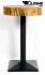Massivholztisch, 10cm Naturholzplatte, Massivholzplatte Echtholztisch, Baumkante  40-50 cm, gelt, Hhe 115 cm Made in Germany Unikat