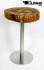 Massivholztisch, 10cm Naturholzplatte, Massivholzplatte Echtholztisch, Baumkante  40-50 cm, gelt, Hhe 82 cm Made in Germany Unikat