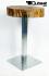 Massivholztisch, 10cm Naturholzplatte, Massivholzplatte Echtholztisch, Baumkante  40-50 cm, gelt, Hhe 82 cm Made in Germany Unikat