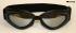 Motorcycle Goggles Black, Mirrored Lenses