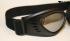 Motorcycle Goggles Black, Mirrored Lenses