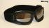 Motorcycle Goggles Black with Mirrored Lenses