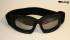 Motorcycle Goggles Black with Mirrored Lenses